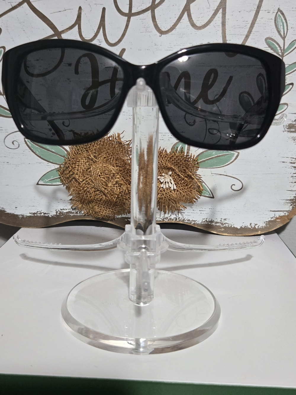 Fossel Classic Black Oversized Sunglasses